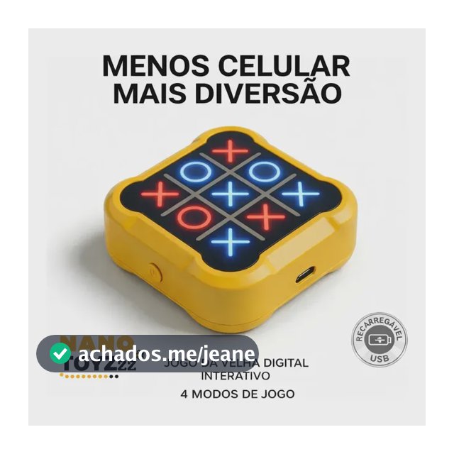 Jogo Da Velha Digital Eletrônico 4 Em 1 Infantil Recarregável Usb Brinquedo Educativo Memória Interativo Presente Criança Menino Menina Anti Telas Nanotoyzzz