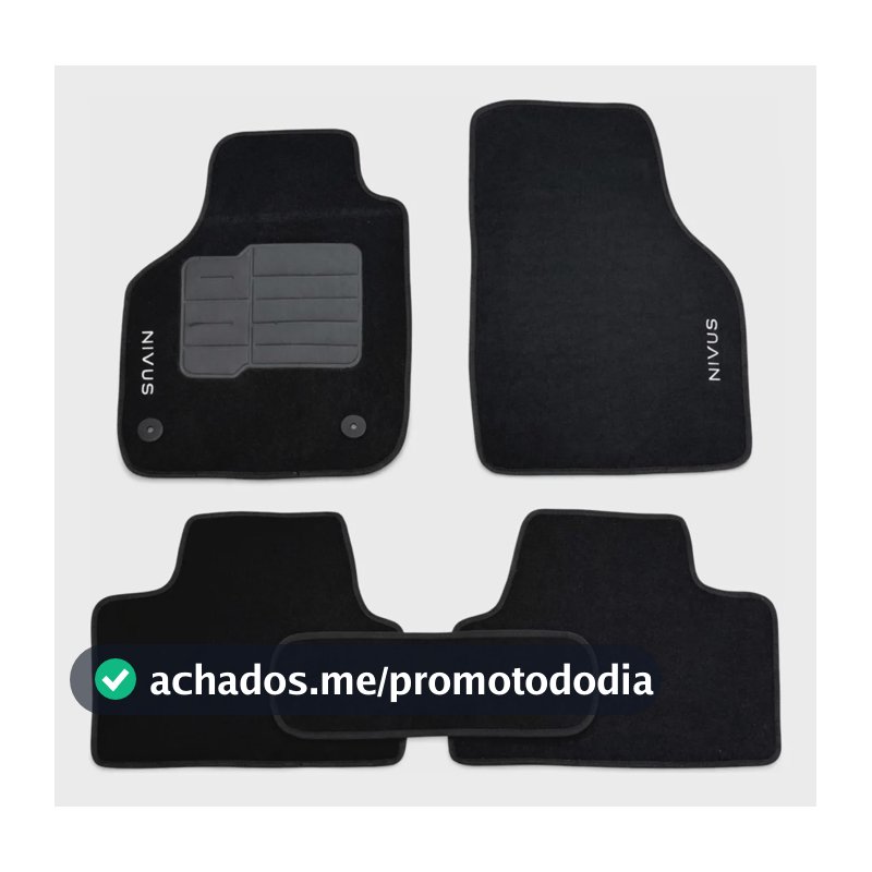 Tapete Carro Para Nivus Carpete Premium 5 Peças 2020 A 2026 Preto 2020 2021 2022 2023 2024 2025 2026