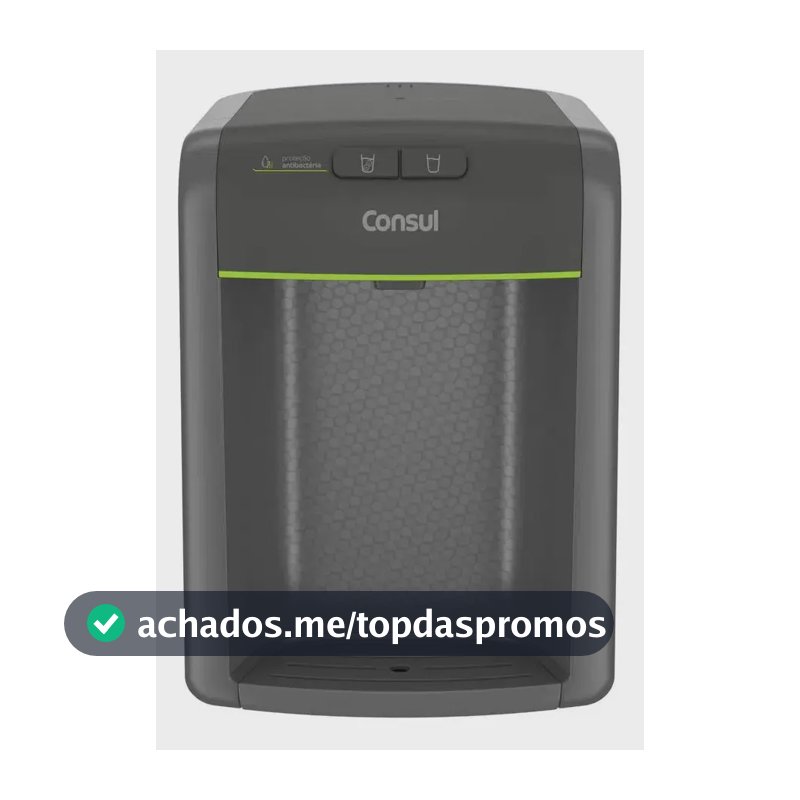 Purificador de água Consul cinza refrigerado com proteção antibactérias CPB34AF