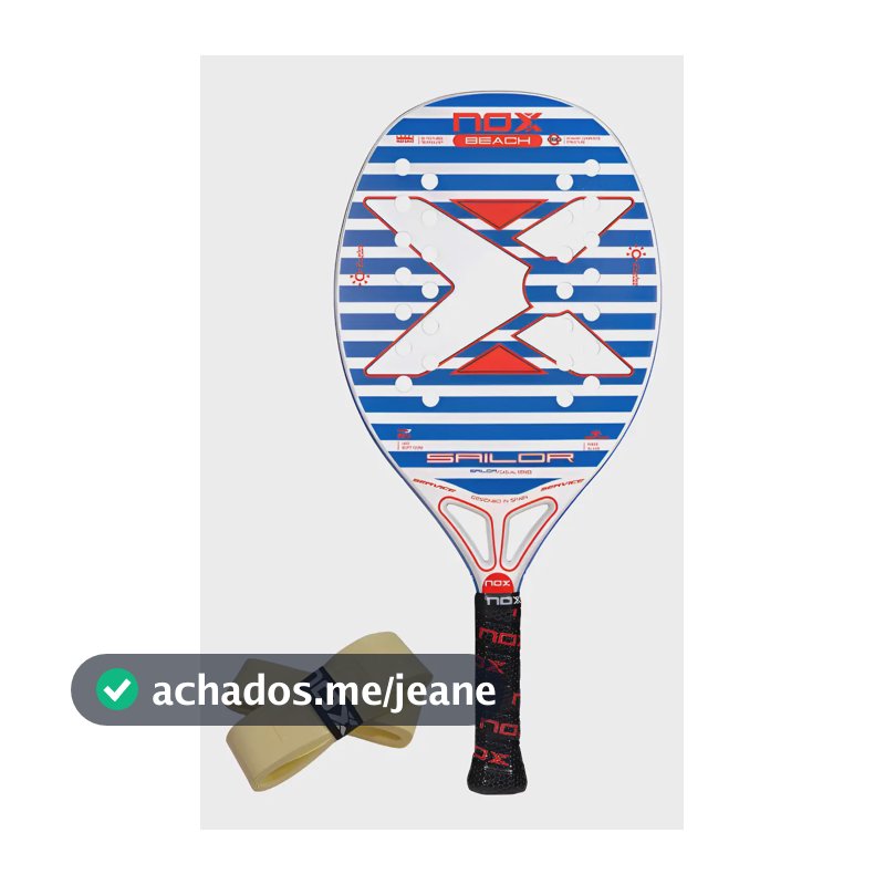 Promoção Raquete De Beach Tennis Sailor | Nox + Grips+ Capa Azul