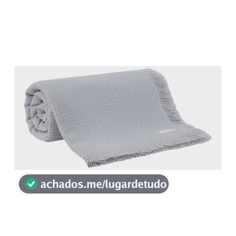 Colcha Casal Buddemeyer In Design 100% Algodão Cinza