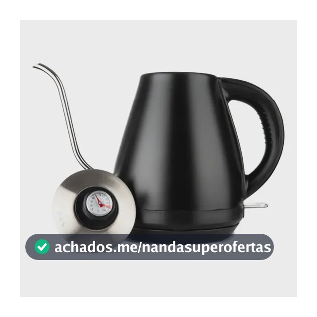 Chaleira Elétrica Pescoço De Ganso Hamilton Beach Inox 1l Cor Preta