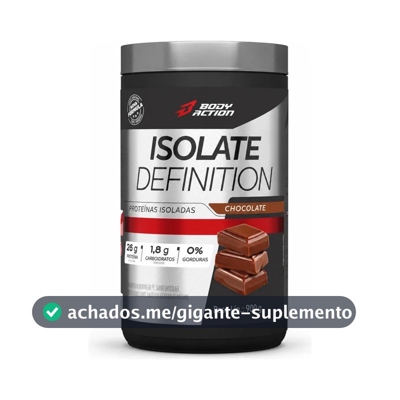 Proteína Bodyaction Tradicional Isolate Definition em pó sabor Chocolate x 900g