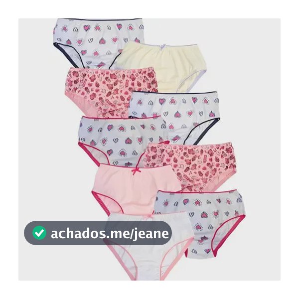 10 Calcinha Infantil Algodão Tradicional Menina Atacado