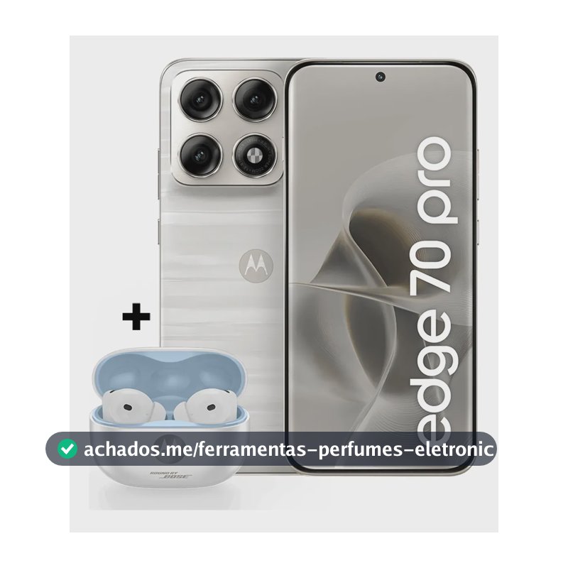 Kit Smartphone Motorola Edge 70 Pro 5g 256gb Branco + Moto Buds 2 Plus Bose Branco