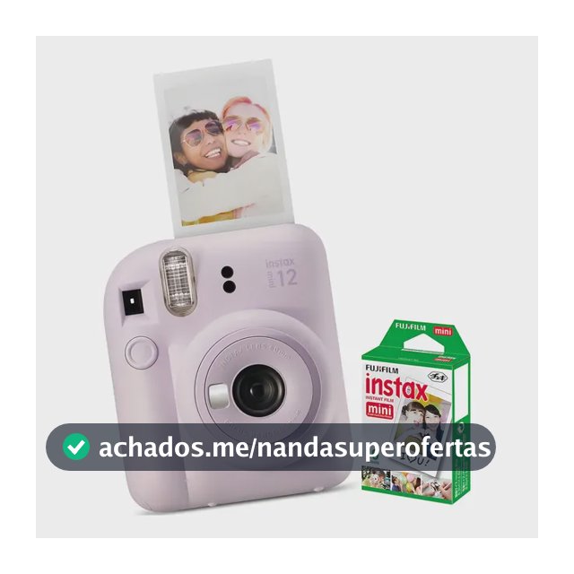 Câmera instantânea Fujifilm Instax Kit Mini 12 + 10 fotos lilás