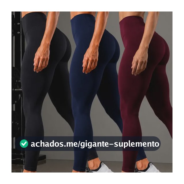 Kit 3 Calças Legging Cintura Alta E Modeladora Feminina Preto Azul E Vinho Kit 3 Peças G