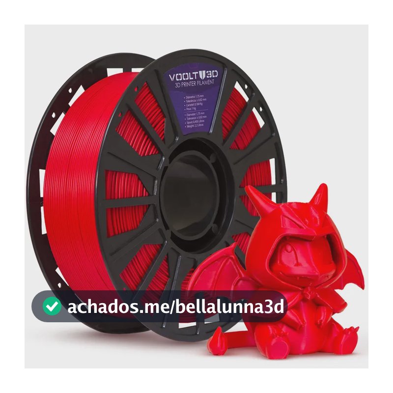 Filamento Pla Vermelho 1kg Para Impressão 3D Vermelho Natal Impressoras 3D Peças 3D Fabricação Nacional
