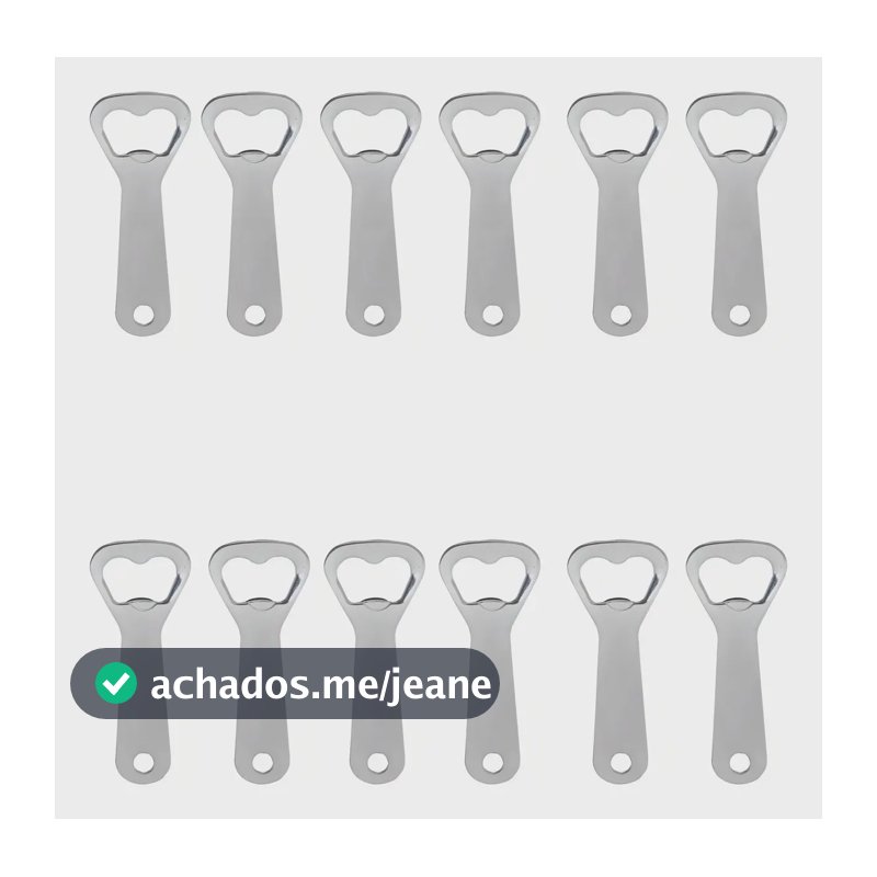 Kit Abridor de Garrafas Metal SQ 12 Unidades