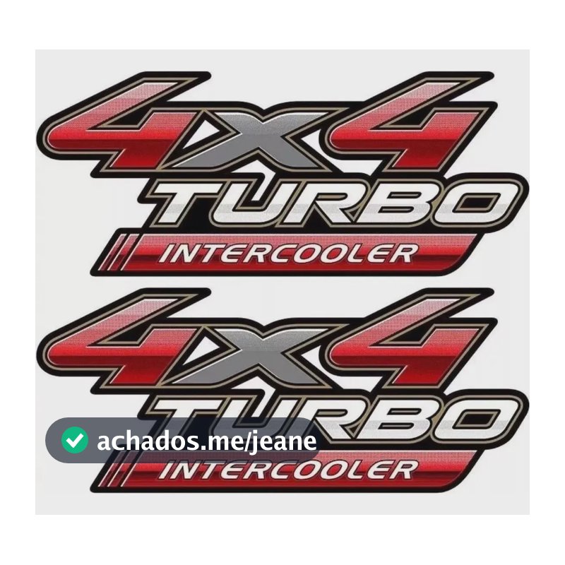 Adesivo Toyota Hilux 4x4 Turbo Intercooler 2009 A 2012 Cor PADRÃO