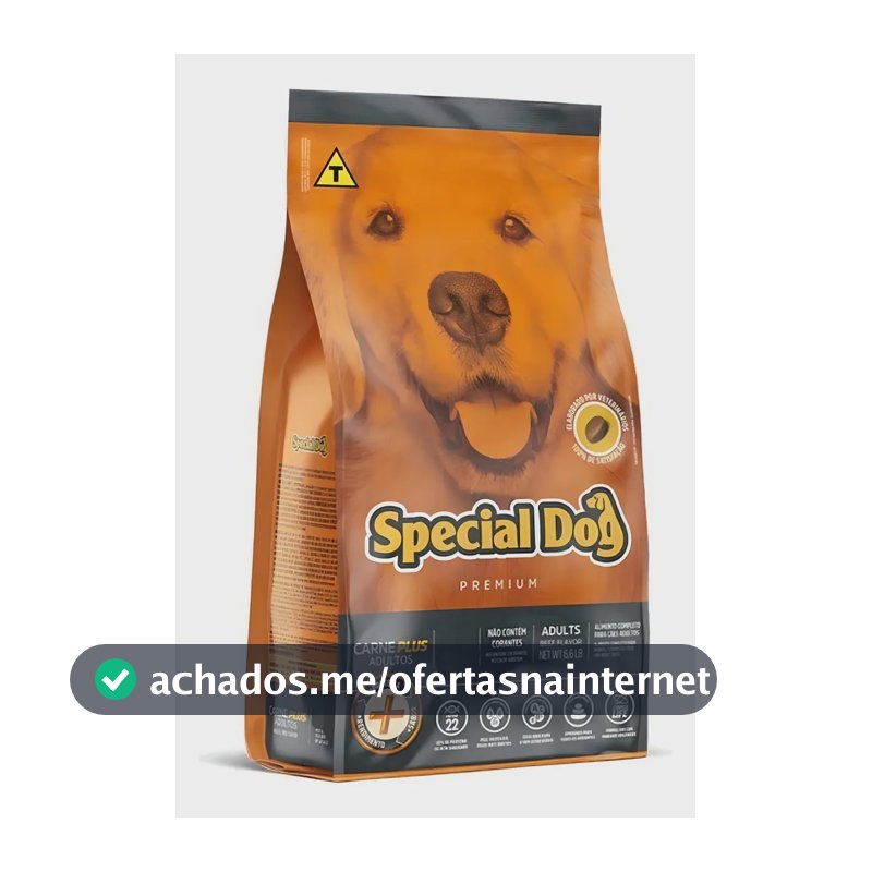 Ração Seca Special Dog Premium Cão Adulto Sabor Carne Plus 15kg