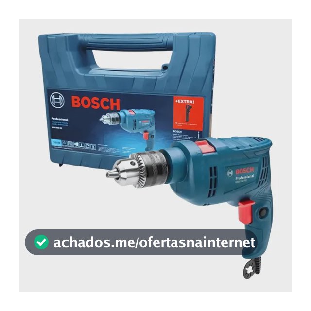 Furadeira Impacto Bosch 13mm 550w Maleta Gsb 550 Re Cor Azul
