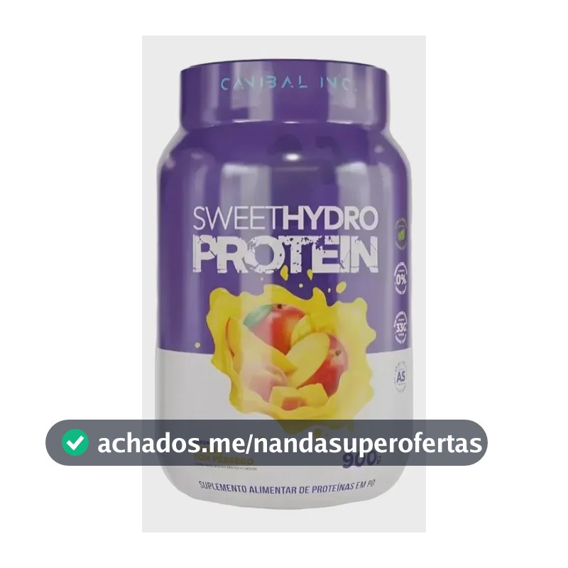Whey Protein Sweethydro Zero Lactose 900g Proteina Da Carne Manga Com Pêssego