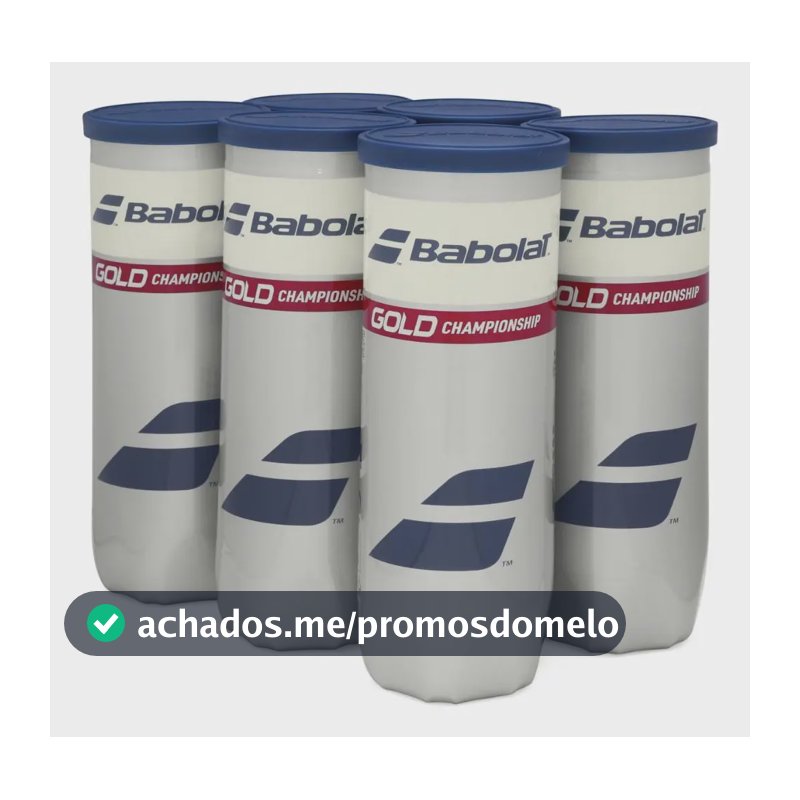 Bola De Tênis Babolat Gold Championship Pack Com 6 Tubos Verde