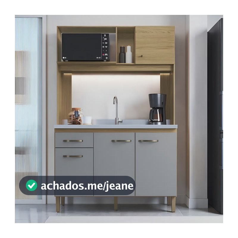 Cozinha Compacta 4 Portas ,1 Gaveta E 1 Nicho Para Forno