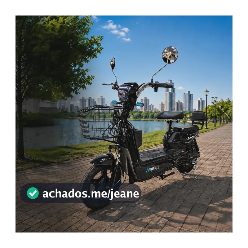 Bicicleta Elétrica 500w Maxiontech Liberty Bateria De Lítio Preta