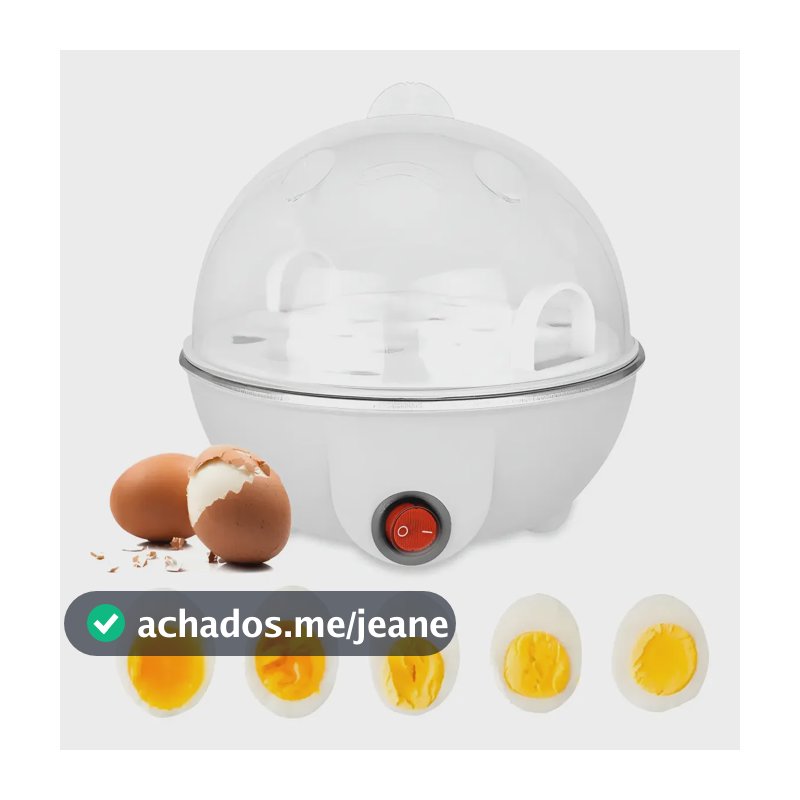 Cozedor Elétrico De Ovos A Vapor Portátil 110v Tem Tudo Branco 50hz/60hz