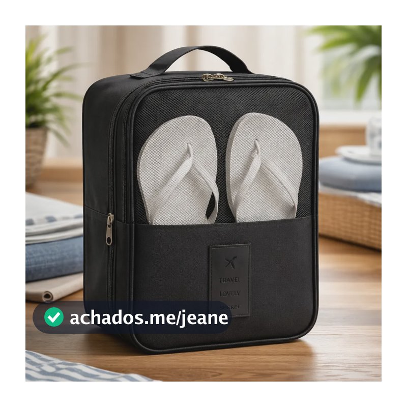 Porta Sapato Bolsa Organizador Mala Necessaire Viagem Preto