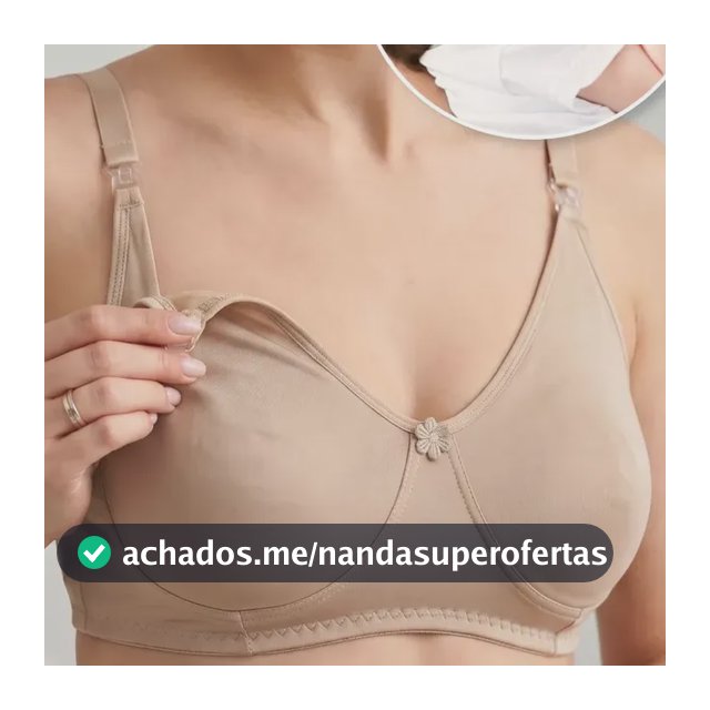Sutiã Para Amamentação Soutien Gestante Amamentar Bebê Bege G