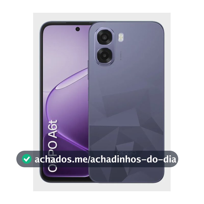 Smartphone OPPO A6t 128GB 12GB RAM (4GB + 8GB RAM Virtual) Bateria Gigante 6500 mAh Câmera AI Violeta
