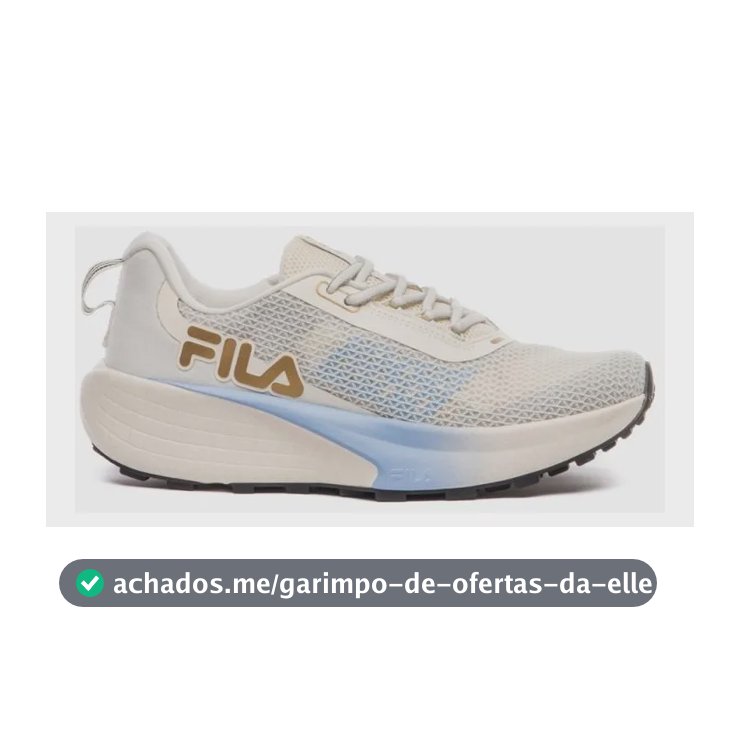 Tênis Esportivo Feminino Skywind Fila Bege/azul Celeste/dourado Liso 39 Br