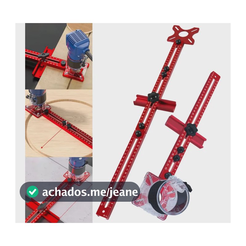 Guia Gabarito 3em1 Ajustável Tupia Laminadora Corte 68cm