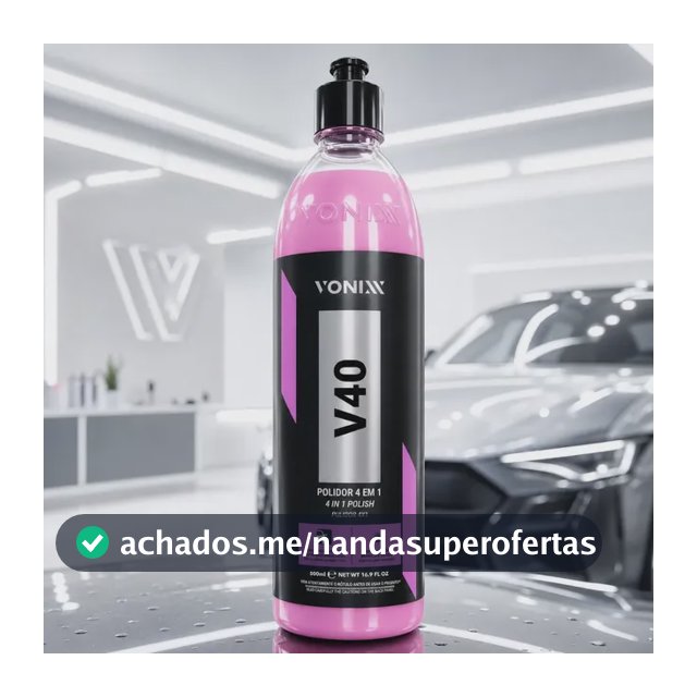 Polidor 4 Em 1 Corte Refino Lustro Protecao V40 500ml Vonixx Rosa-claro 0
