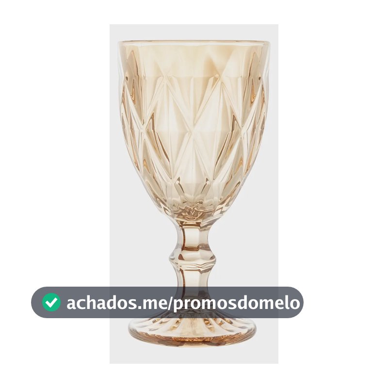 Jogo De Taça 6 Peças Diamond Âmbar Metalizado 325ml Lyor