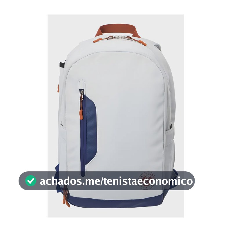 Mochila de tênis Wilson Roland Garros Premium 2 Raquetes Cinza/azul marinho