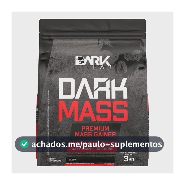 Suplemento em pó Dark Lab Carboidratos Dark Mass 3kg sabor Baunilha x 3kg
