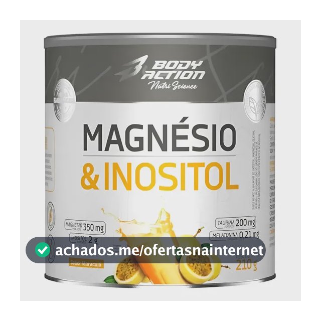 Magnésio Inositol 210g Body Action - Relaxamento Zero Açúcar