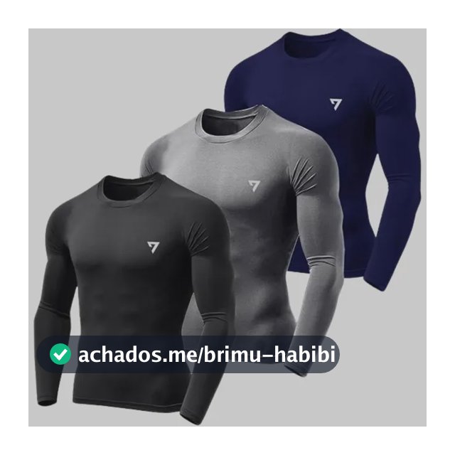 Kit 3 Camisetas Térmicas Masculina Segunda Pele Camisa Uv50-