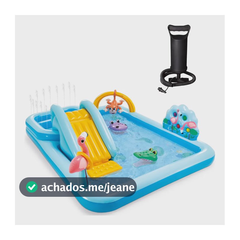 Piscina Infantil Inflável Floresta 493l E Bomba De Ar Intex Cor Colorido