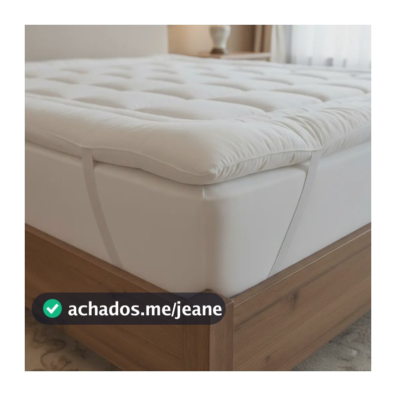 Pillow Top Protetor Colchão King Size 400 Fios Toque Macio Branco King