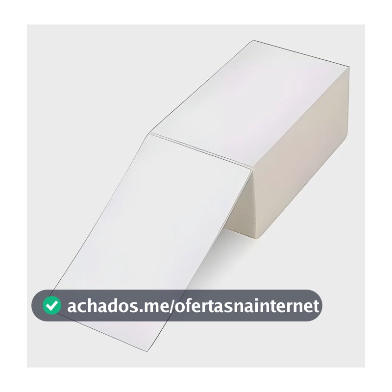 1000peça Etiqueta 10x15 100x150 Térmica Serrilha Zebra Elgin Cor Branco