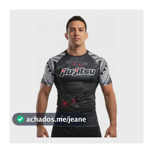 Camisa Rash Guard Jiu Jitsu Proteção Tribal Manga Curta