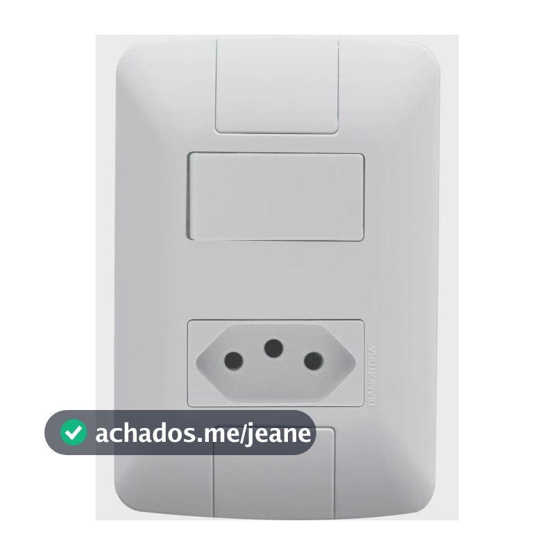 Conjunto Interruptor + Tomada 10a 250v Branco Tramontina