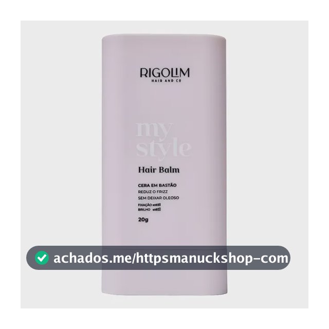 Hair Balm Cera Bastão Antifrizz Sem Oleosidade Rigolim 20g