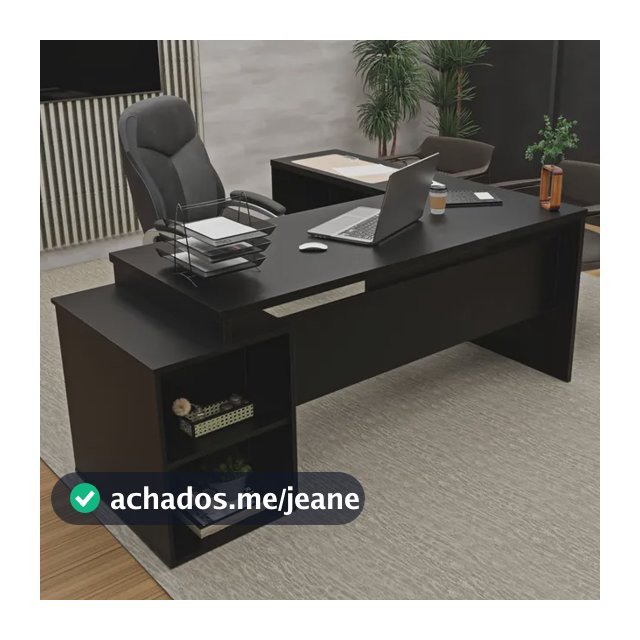 Mesa De Escritório Pedestal Em L 190x70 3 Gavetas Netmobil