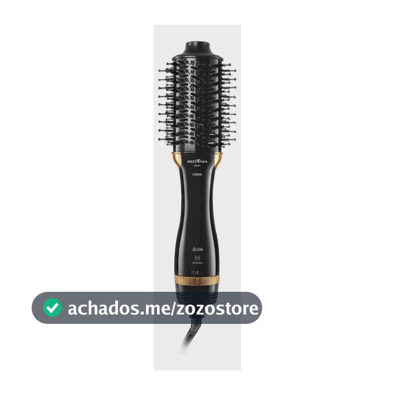Escova Secadora Britânia Nanocerâmica 1300W Infrared BES24P Bivolt