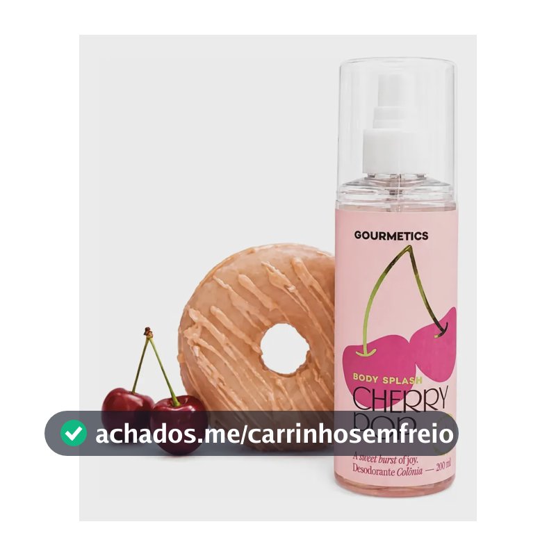 Body Splash Colônia Gourmetics Cherry Pop 200ml Cereja