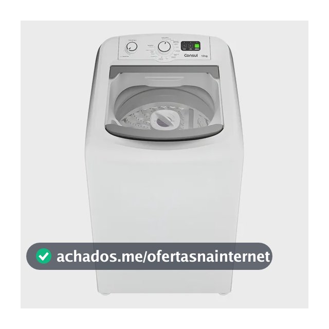 Máquina De Lavar Branca Consul 12kg Com Dosagem Econômica E Cor Branco 110v