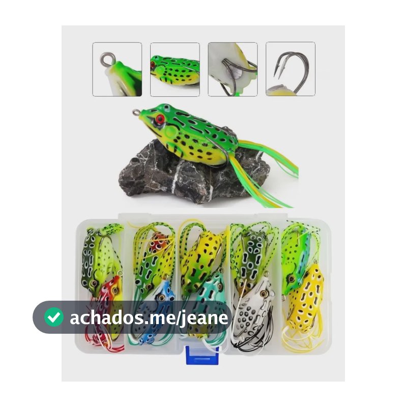 10 Isca Artificial Sapinho Sapo Frog Anti Enrosco Predadores 10 Iscas De Rã Realistas
