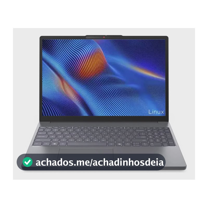 Notebook Lenovo Ideapad Slim 3i Intel Core 3 100u 8gb 256gb Ssd Linux 15.3 - 83nus00000 Luna Grey