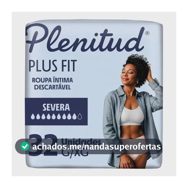 Fralda Geriátrica Roupa Íntima Plenitud Plus para Incontinências G/XG - 32un