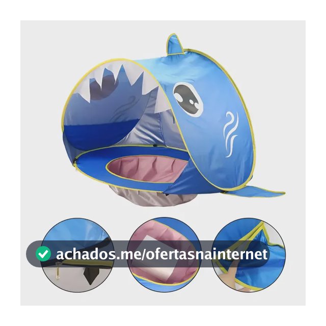 Barraca De Tubarão Infantil,desmontável E Com Proteção Solar Azul