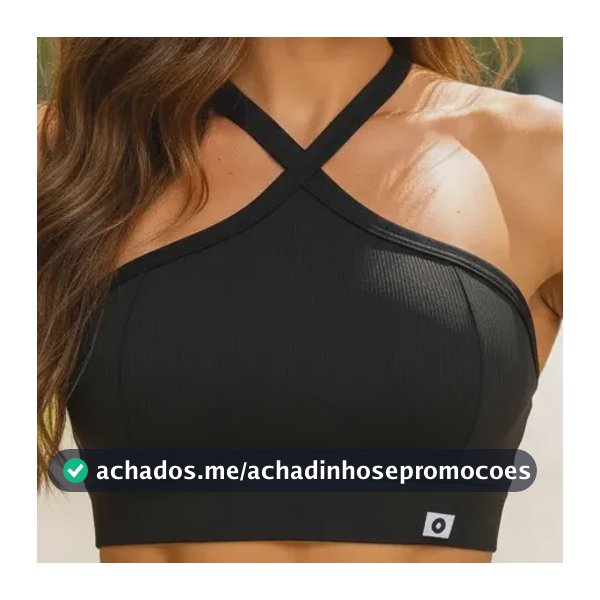 Top Cropped Feminino Alça Cruzada Zero Transparência Suplex