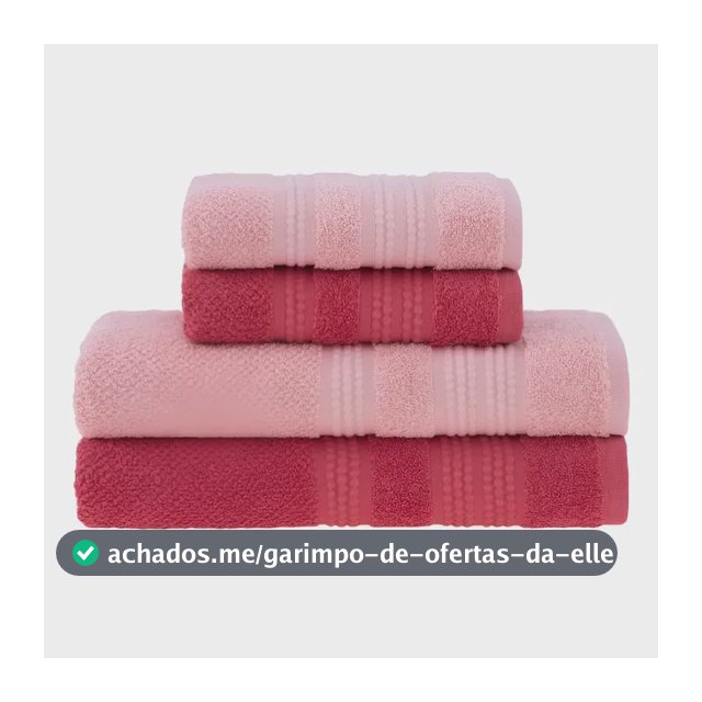 Jogo de Toalhas Buddemeyer Frape Dots Banho Rosa/Coral 4 peças