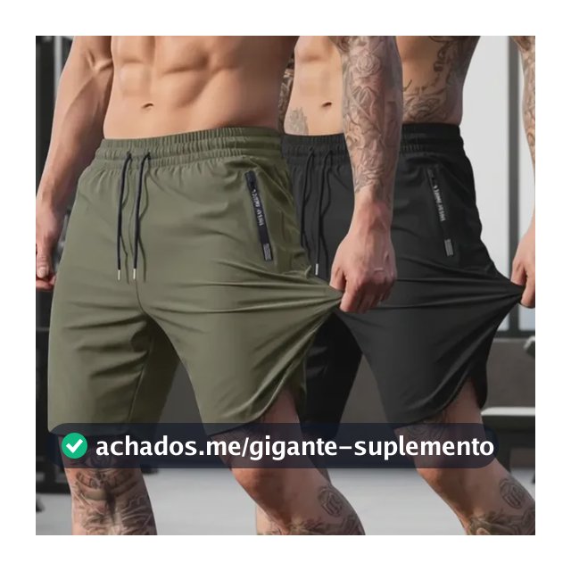 Kit 2 Bermuda Masculina Slim Fitness Esportiva Com Elastano