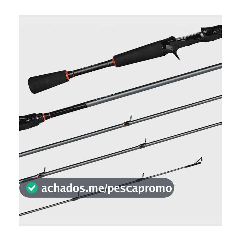 Vara Carretilha Saint First 1.73m 6-14lbs 2 Partes Preto